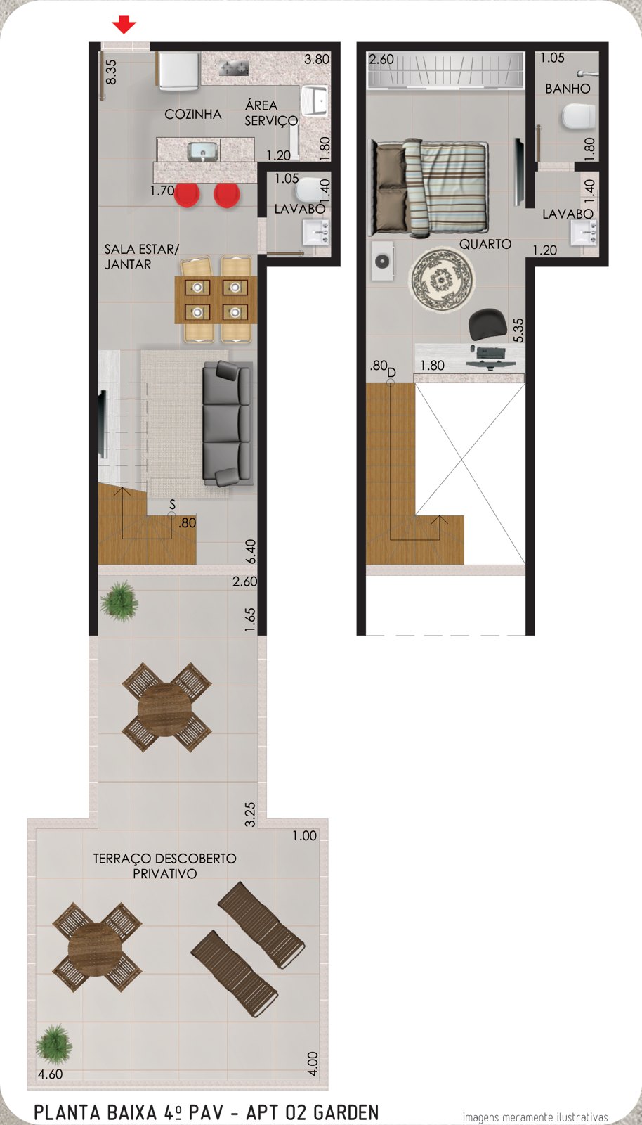 Planta do Garden Loft